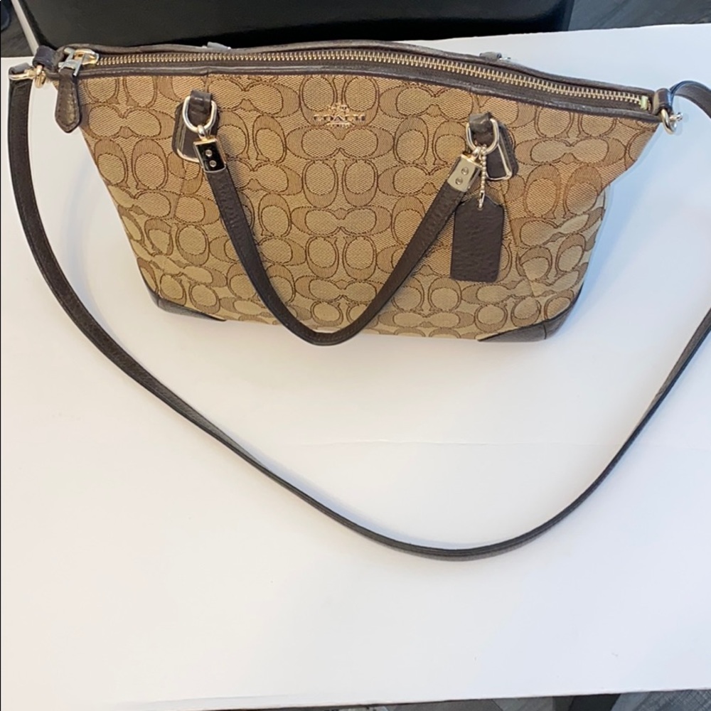 Coach Tan & Brown Purse